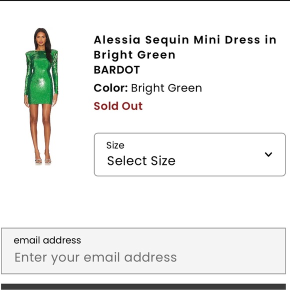 BARDOT Alessia Sequin Mini Dress in Bright Green Size 12 - Picture 10 of 12